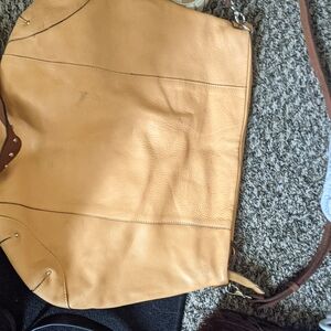 Tan Leather Shoulder Bag
